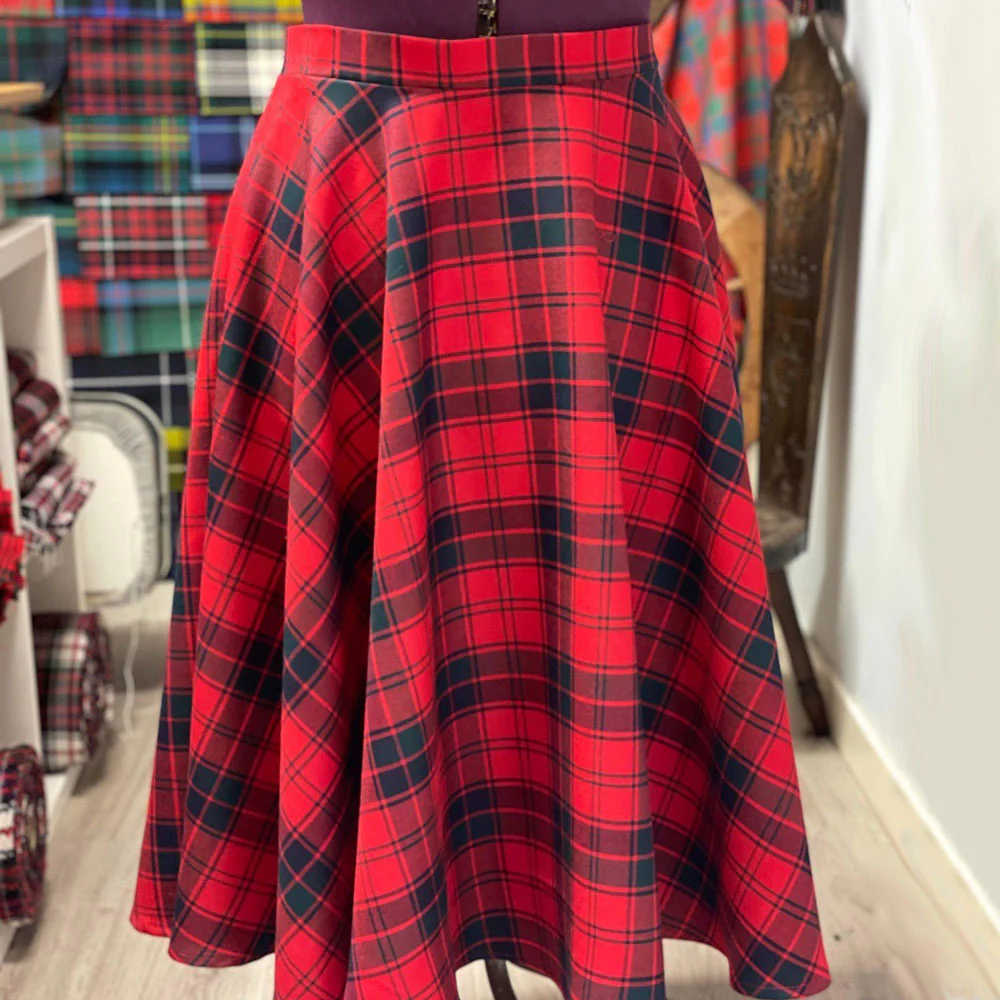 Full Lined Tartan Circle Skirt - Image 3