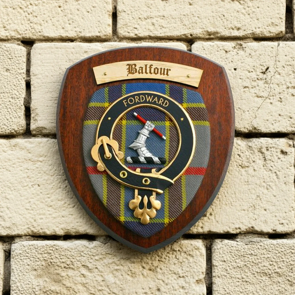 Handmade Clan Crest Plaque on Real Tartan - Image 4