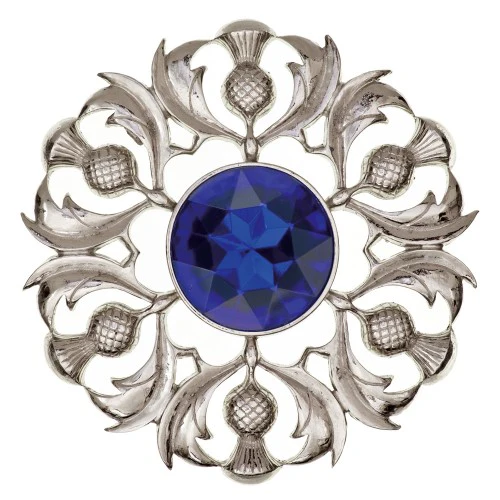 Scottish Thistle Plaid Brooch - Image 3