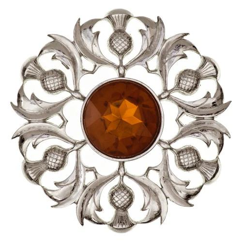 Scottish Thistle Plaid Brooch - Image 4