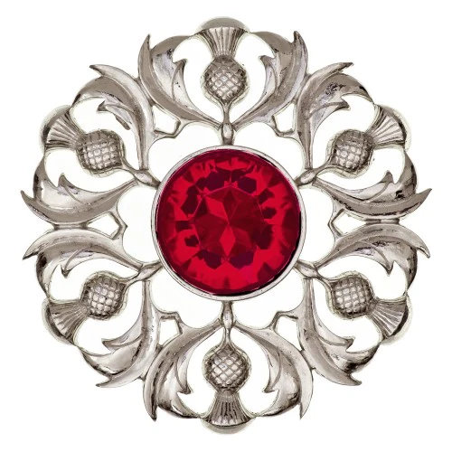 Scottish Thistle Plaid Brooch - Image 6